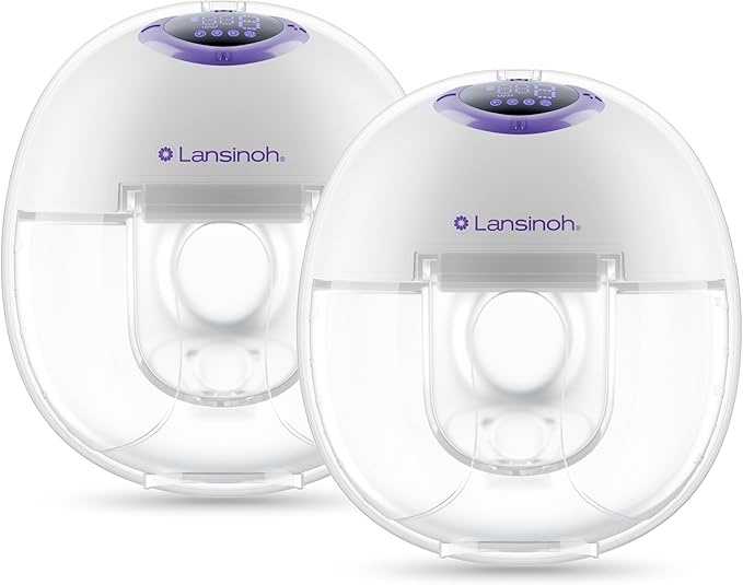 Lansinoh Discreet Duo Wearable Breast Pump, Hands Free Breast Pump