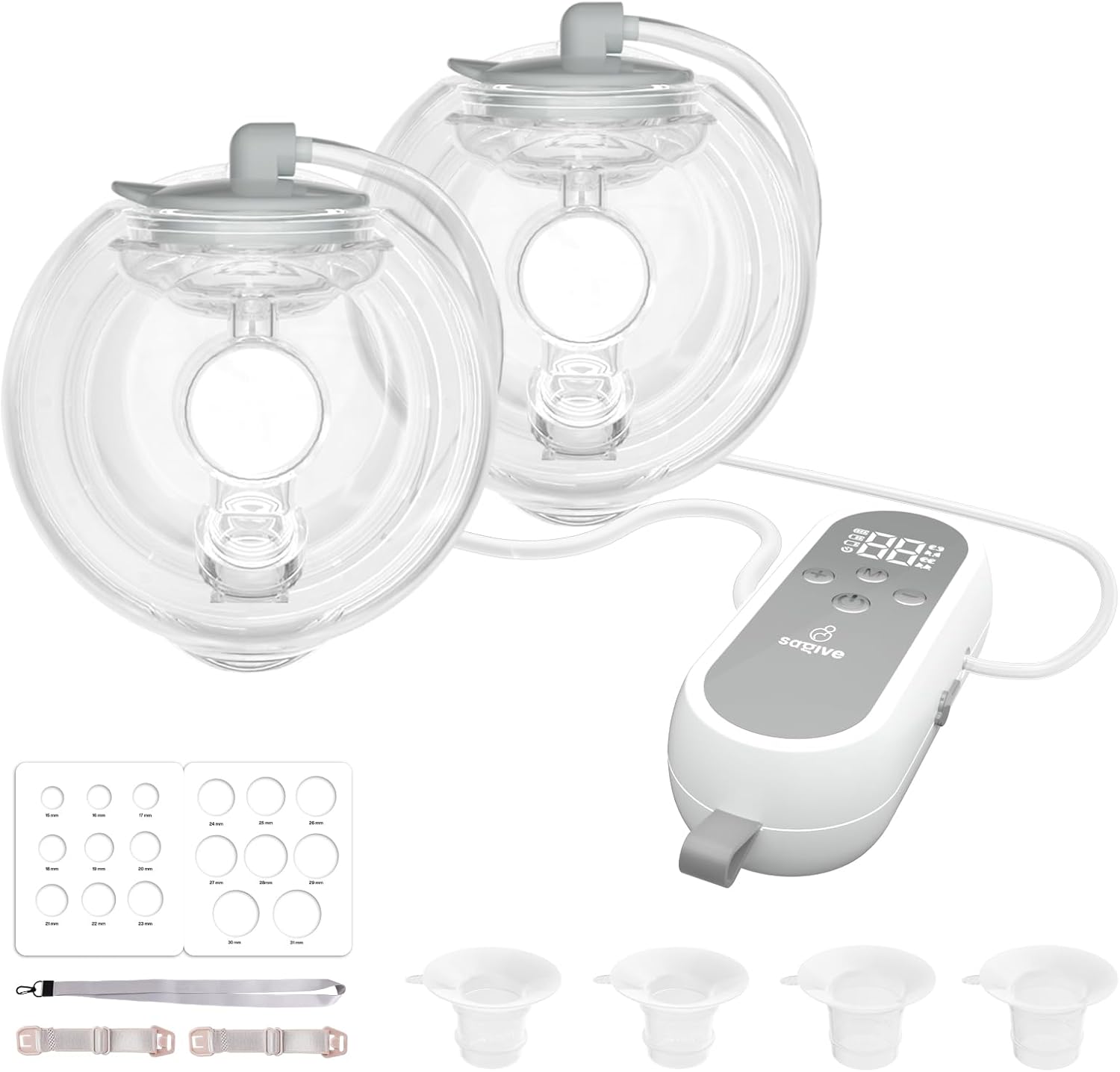 Wearable Breast Pump ABP-1308 | SPA-Level Comfort 3 Modes & 9 Levels Wearable Breastfeeding Pump