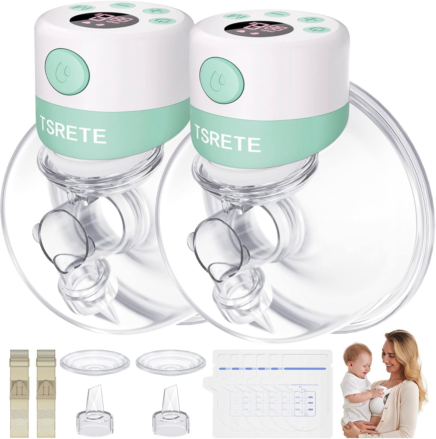 TSRETE Double Wearable Breast Pump