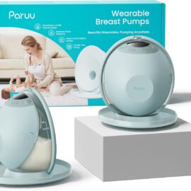 Paruu P20 Hands-Free Wearable Electric Breast Pump - 4 Modes & 12 Suction Levels - 2 Pack - Light Green