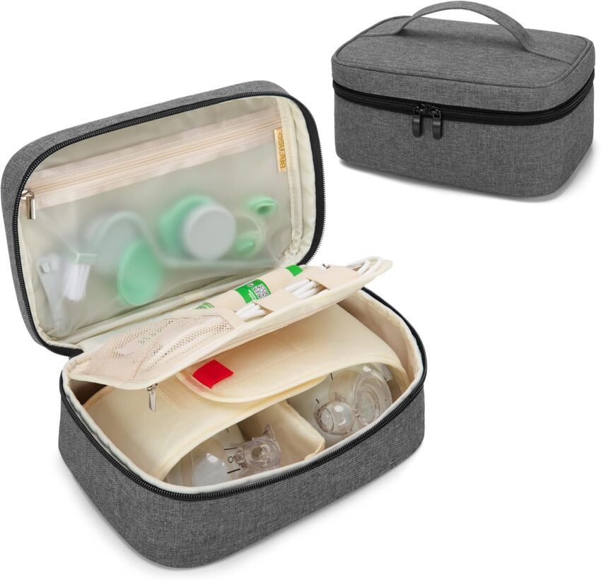 BAFASO Wearable Breast Pump Bag Compatible with Elvie and Momcozy Breast Pump - Gray