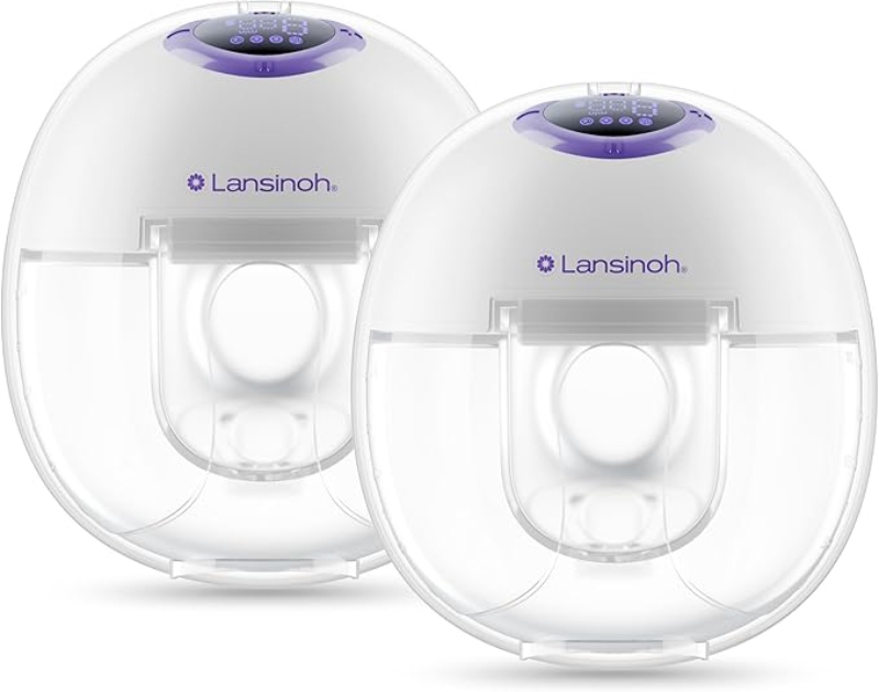 Lansinoh Discreet Duo Wearable Breast Pump, Hands Free Breast Pump