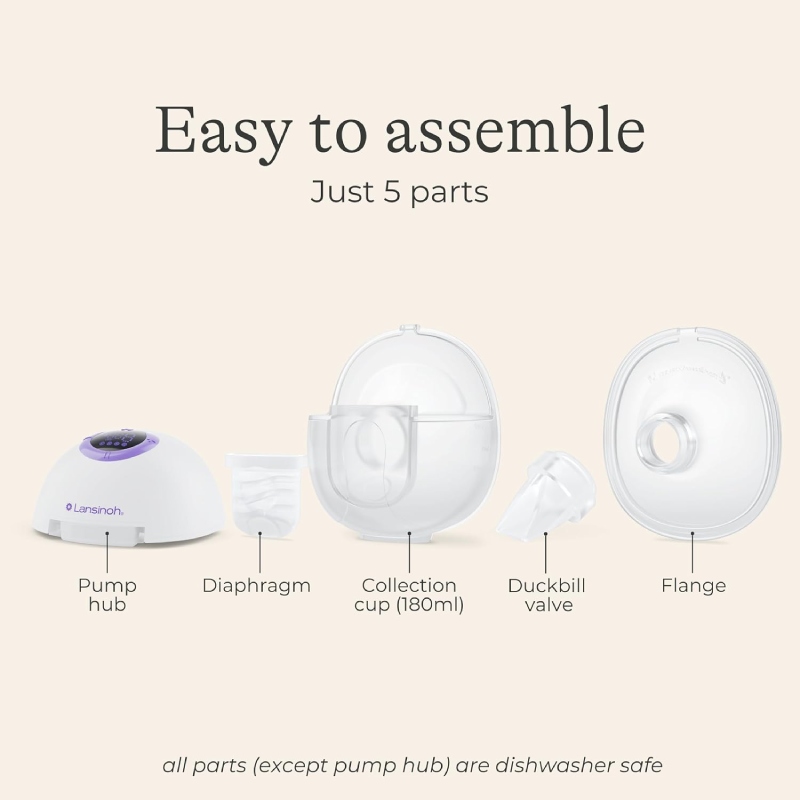 Lansinoh Discreet Duo Wearable Breast Pump, Hands Free