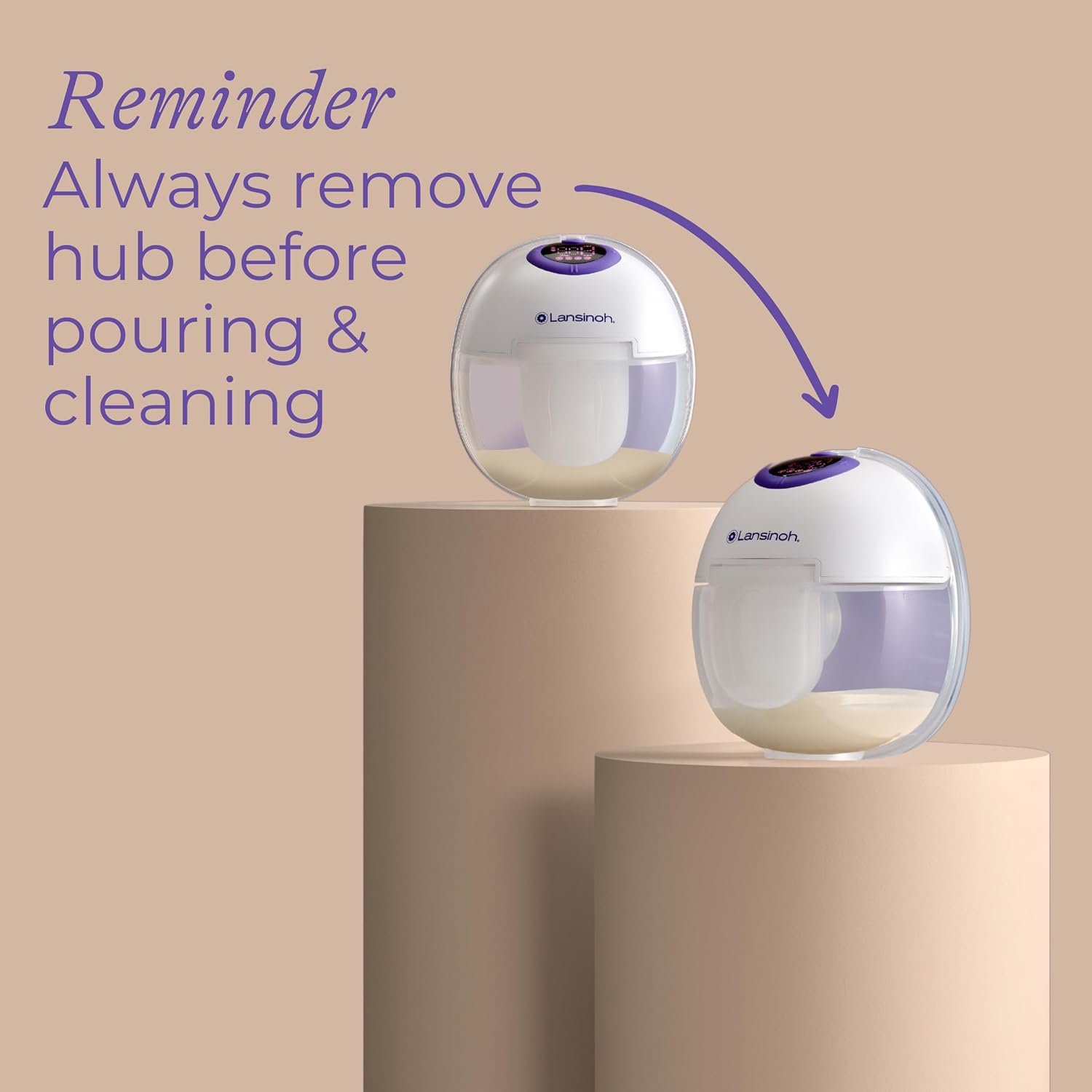 Lansinoh Discreet Duo Wearable Breast Pump, Hands Free Breast Pump