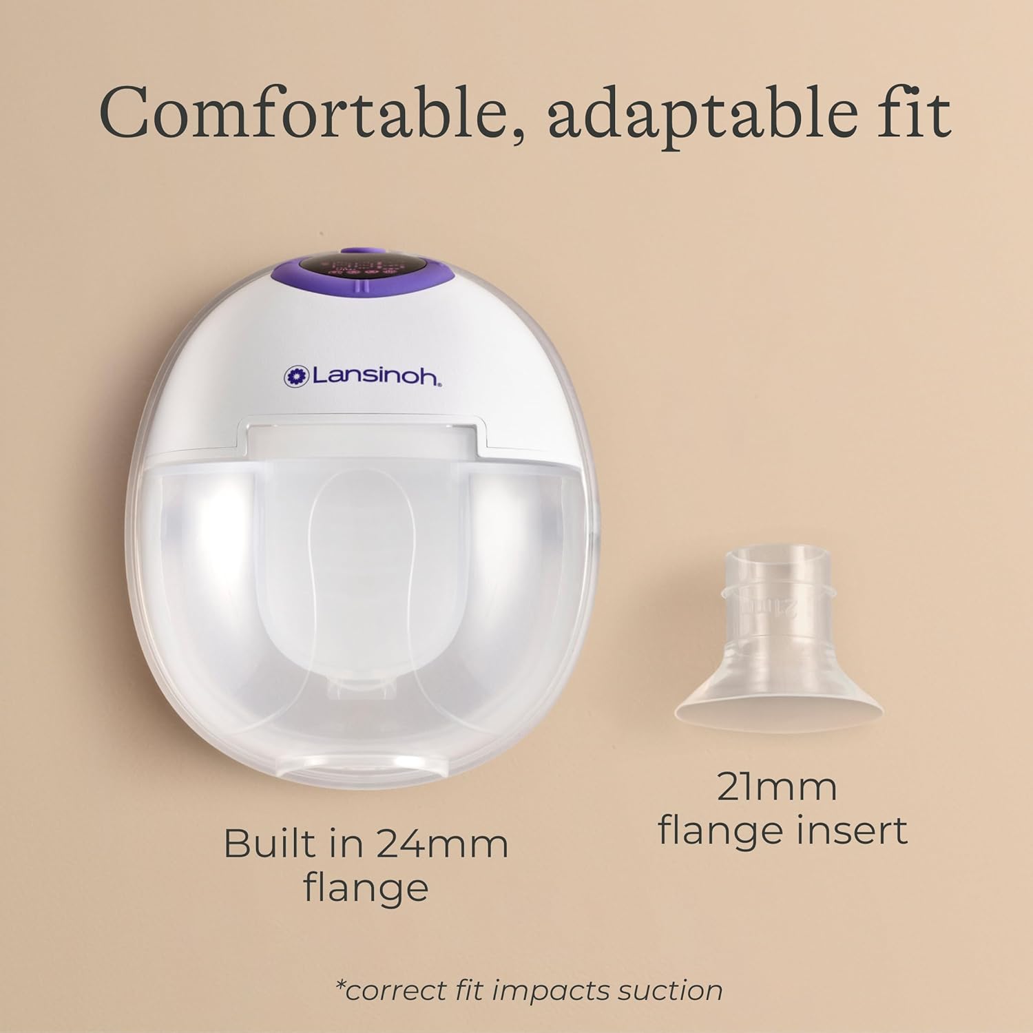 Lansinoh Discreet Duo Wearable Breast Pump, Hands Free Breast Pump