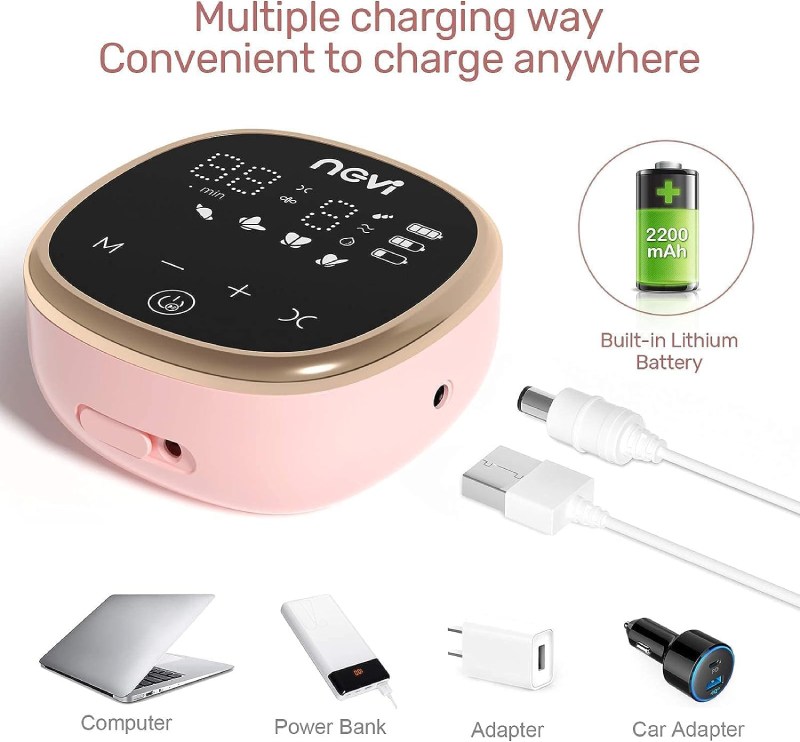 NCVI 8782 Electric Double Breast Pump – Portable Battery