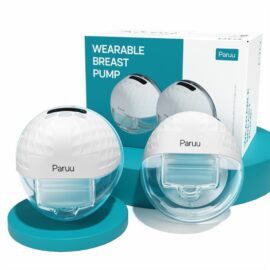 Paruu P10 Wearable Hands-Free Breast Pump 2 Count – Electric Rechargeable – White