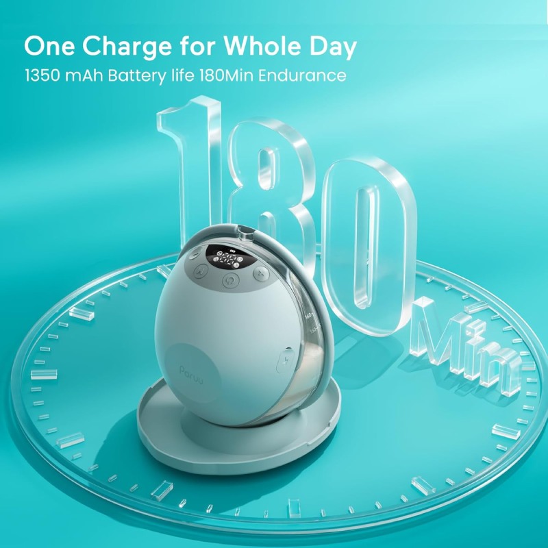 Paruu P20 Hands-Free Wearable Electric Breast Pump – 4 Modes