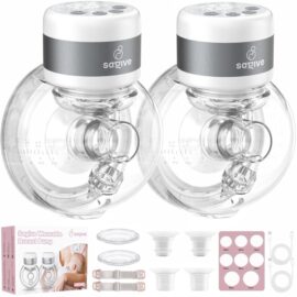 Saglve ABP-1506 Wearable Breast Pump _ Double Hands-Free Electric Pump with Memory Function