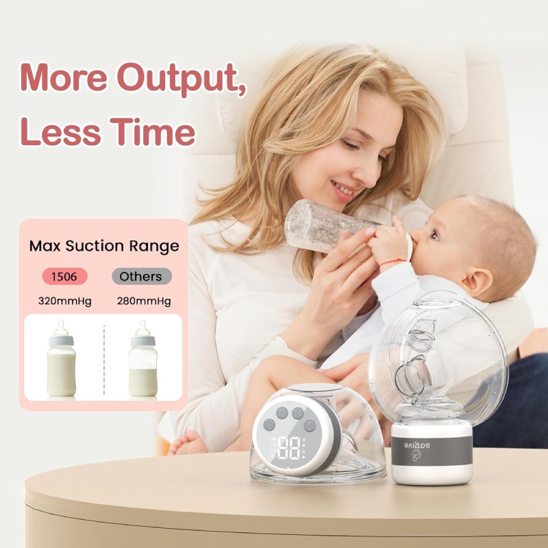 Saglve ABP-1506 Wearable Breast Pump _ Double Hands-Free Electric Pump