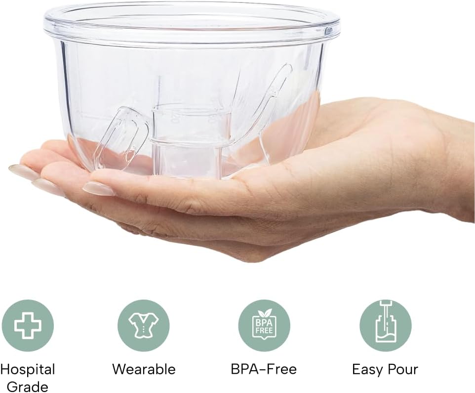 Zomee Hands-Free Collection Cups – 8oz Capacity – Includes 19mm