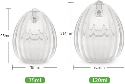 HAAKAA Shell Wearable Hands-Free Manual Breast Pump/Milk Collector (2.5 oz/75 ml, 4 oz/120 ml) – 4 Ounce - 1PK