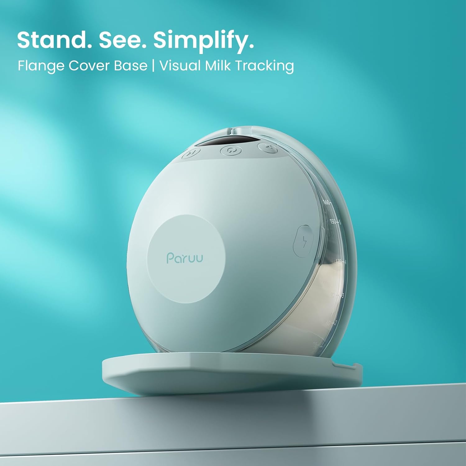 Paruu P20 Hands-Free Wearable Electric Breast Pump - 4 Modes & 12 Suction Levels - 2 Pack - Light Green