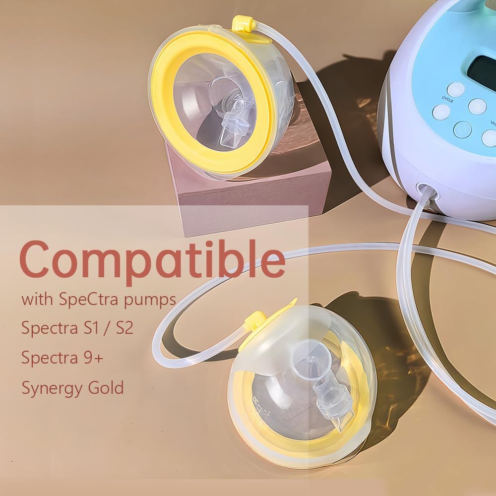 Hands-Free Collection Cups Compatible with Spectra S1 S2 S9, Replace Breast Pump Kits Compatible with Spectra Breast